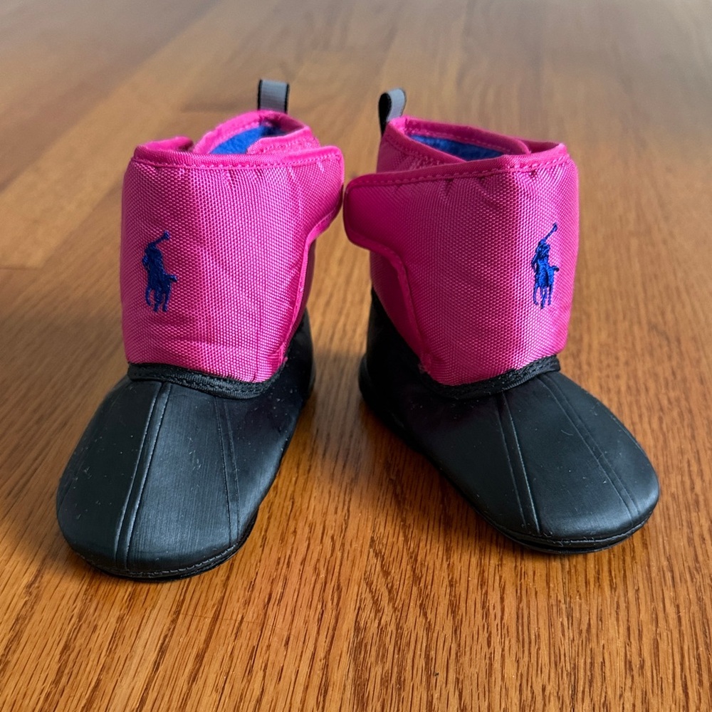 Ralph Lauren Little Kids' Fuchsia and Black Boots